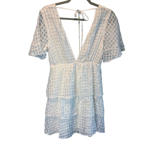 Show Me Your Mumu NWT Dulce Dress in White Windowpane - size Small - Picture 2 of 7